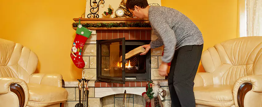 Rusted Metal Fireplace Restoration in Tinley Park, Illinois